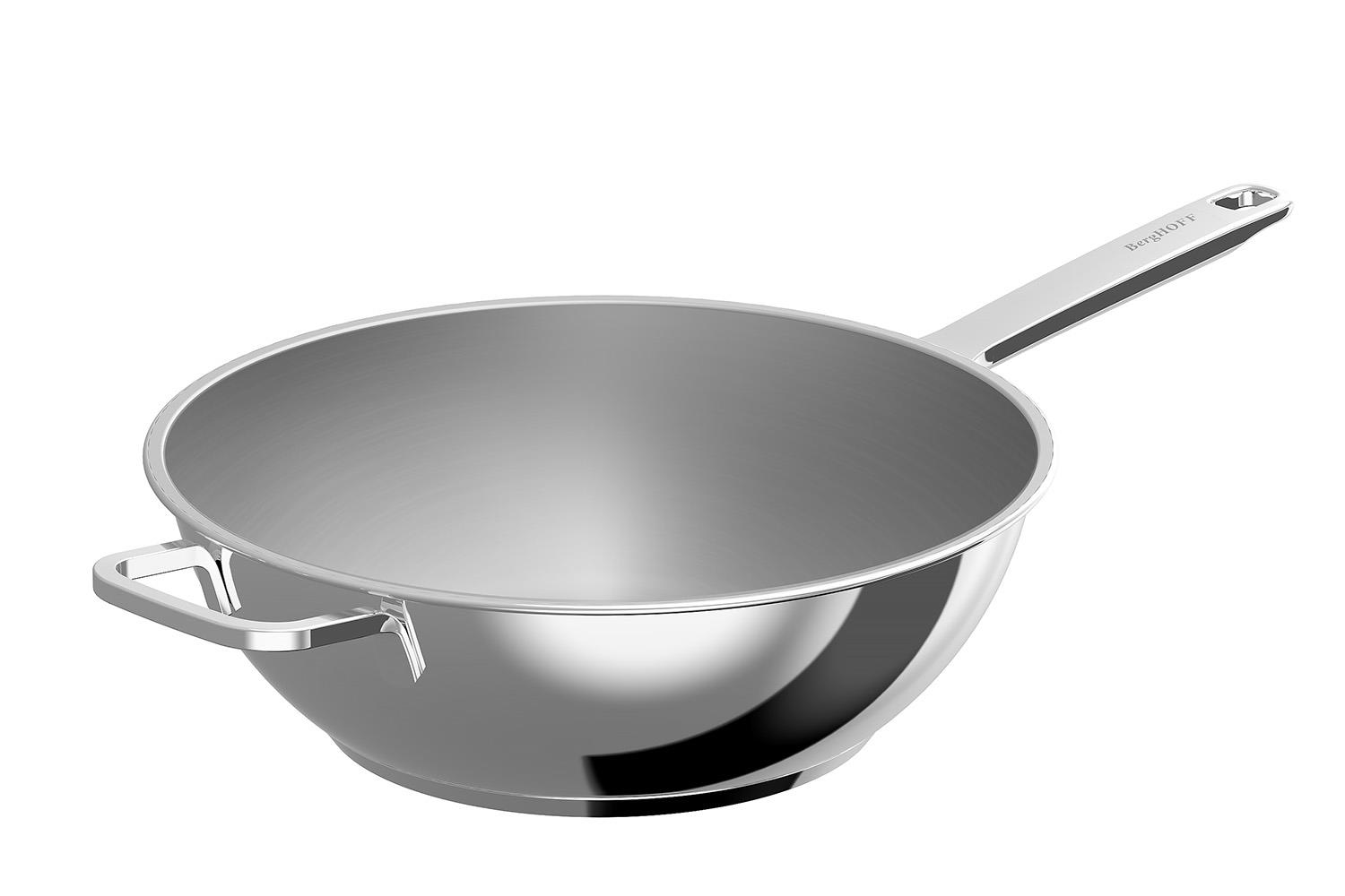 BerhgHOFF Dina Helix Paslanmaz Çelik Wok Tava 30cm - 1315082