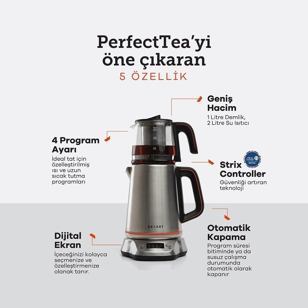 Dexart Perfecttea Dijital Çay Makinesi - Siyah - DX-1321-BL