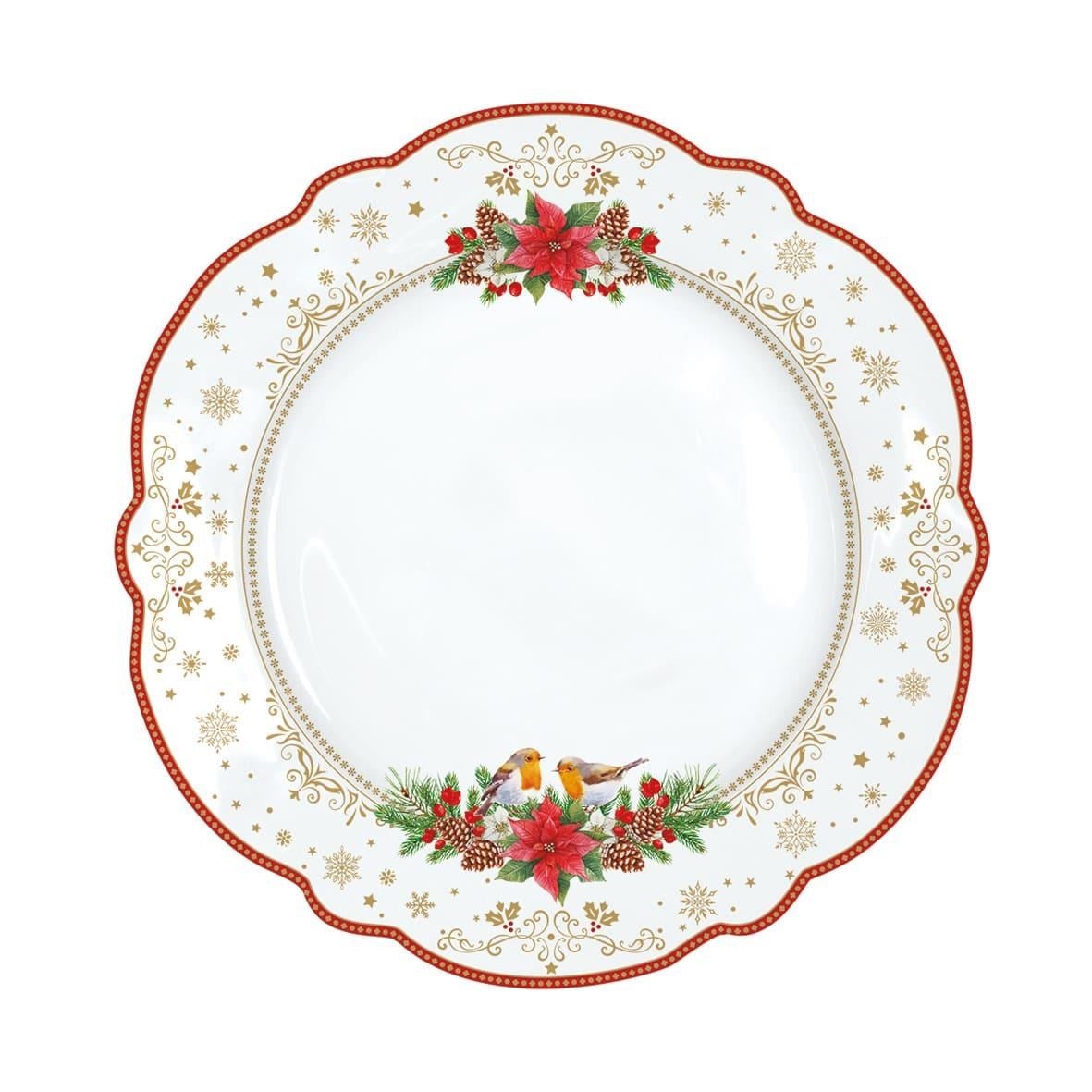 Easy Life Christmas Melody Porselen Servis Tabağı Ø 26 cm