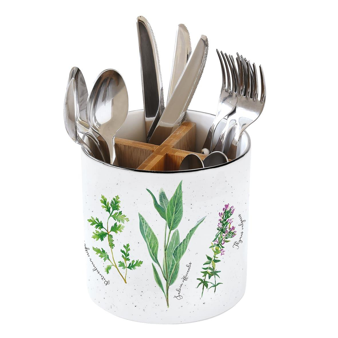 Easy Life Herbarium Porselen Çatal Bıçaklık Ø 14cm x 13,5cm