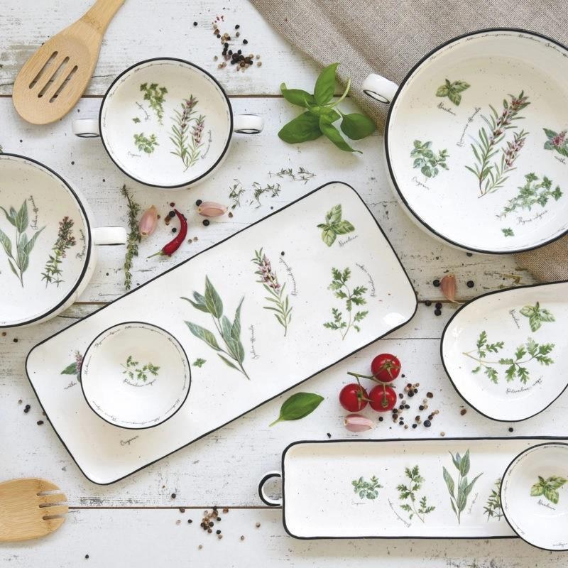 Easy Life Herbarium Porselen Servis Tabağı 36cm x 15,5cm