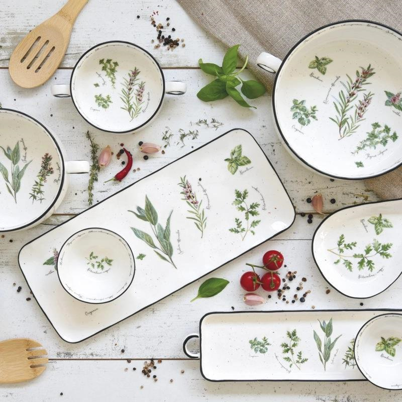 Easy Life Herbarium Porselen Servis Tabağı 36cm x 15,5cm
