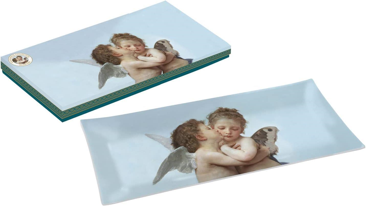 Easy Life MasterPiece Desenli Cam Tepsi 36x17 cm The First Kiss