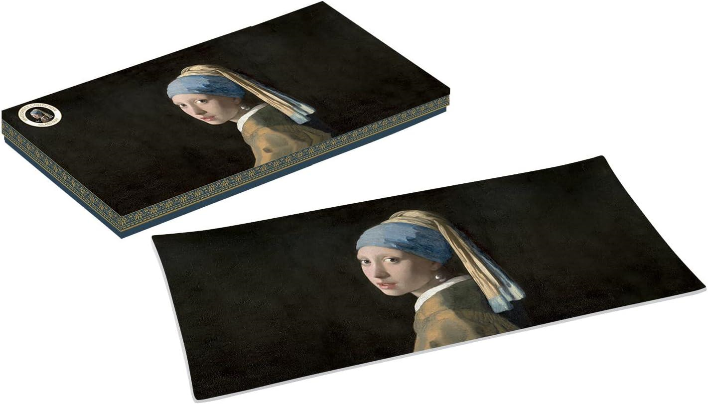 Easy Life MasterPiece Desenli Cam Tepsi 36x17 cm Girl With a Pearl Earring