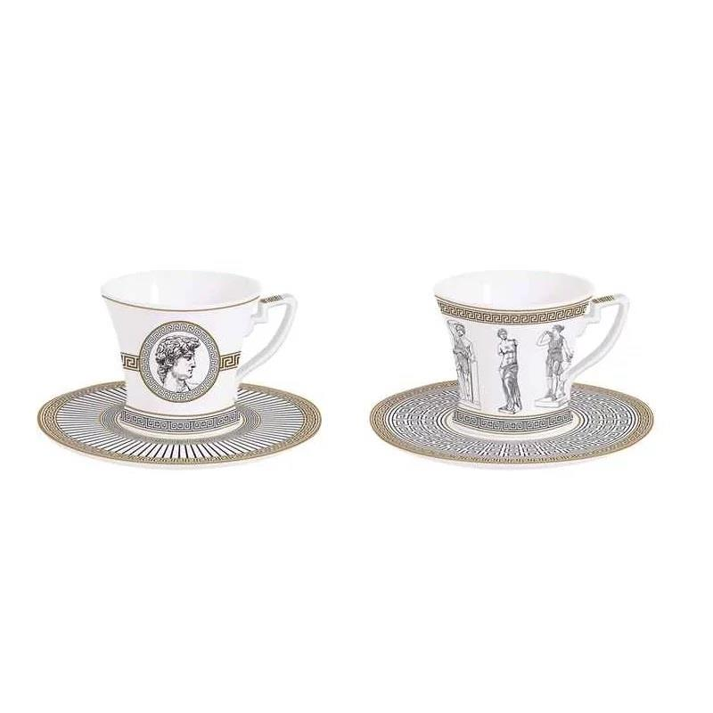 Easy Life Palladium 2'li Porselen Kahve Fincanı 80 ml & Tabağı Seti
