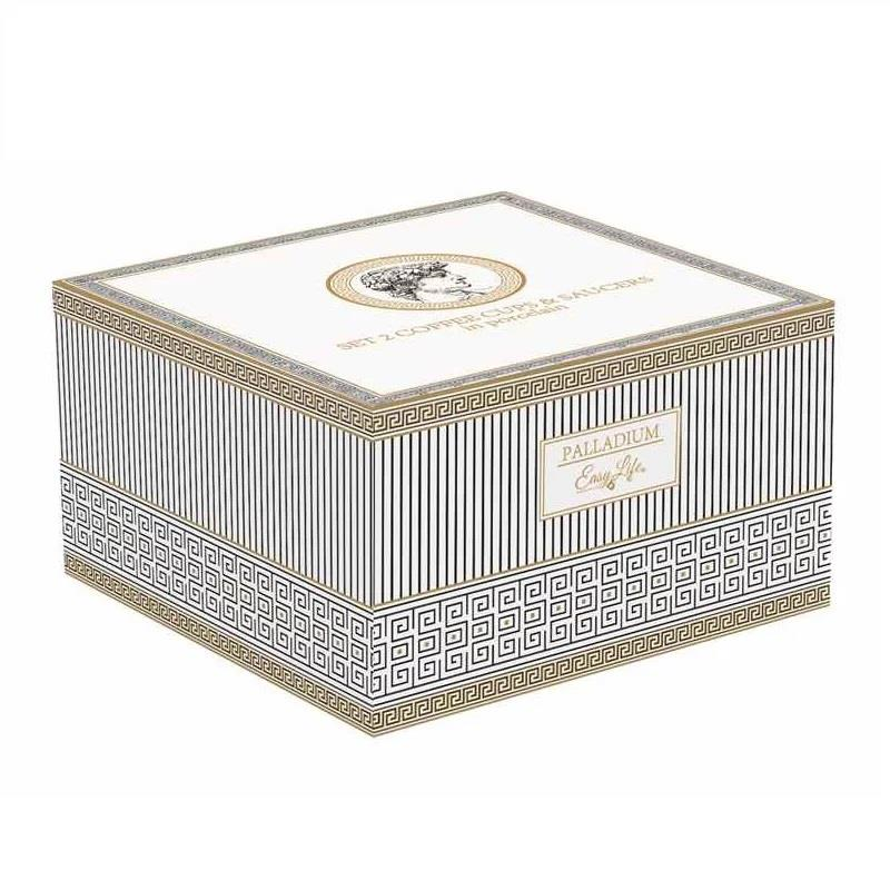 Easy Life Palladium 2'li Porselen Kahve Fincanı 80 ml & Tabağı Seti