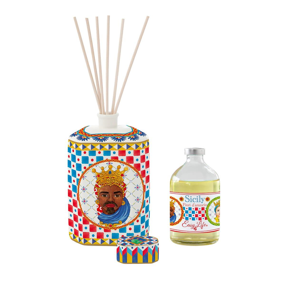 Easy Life Sicily Porselen Koku Difüzör Seti 400 ml Moro