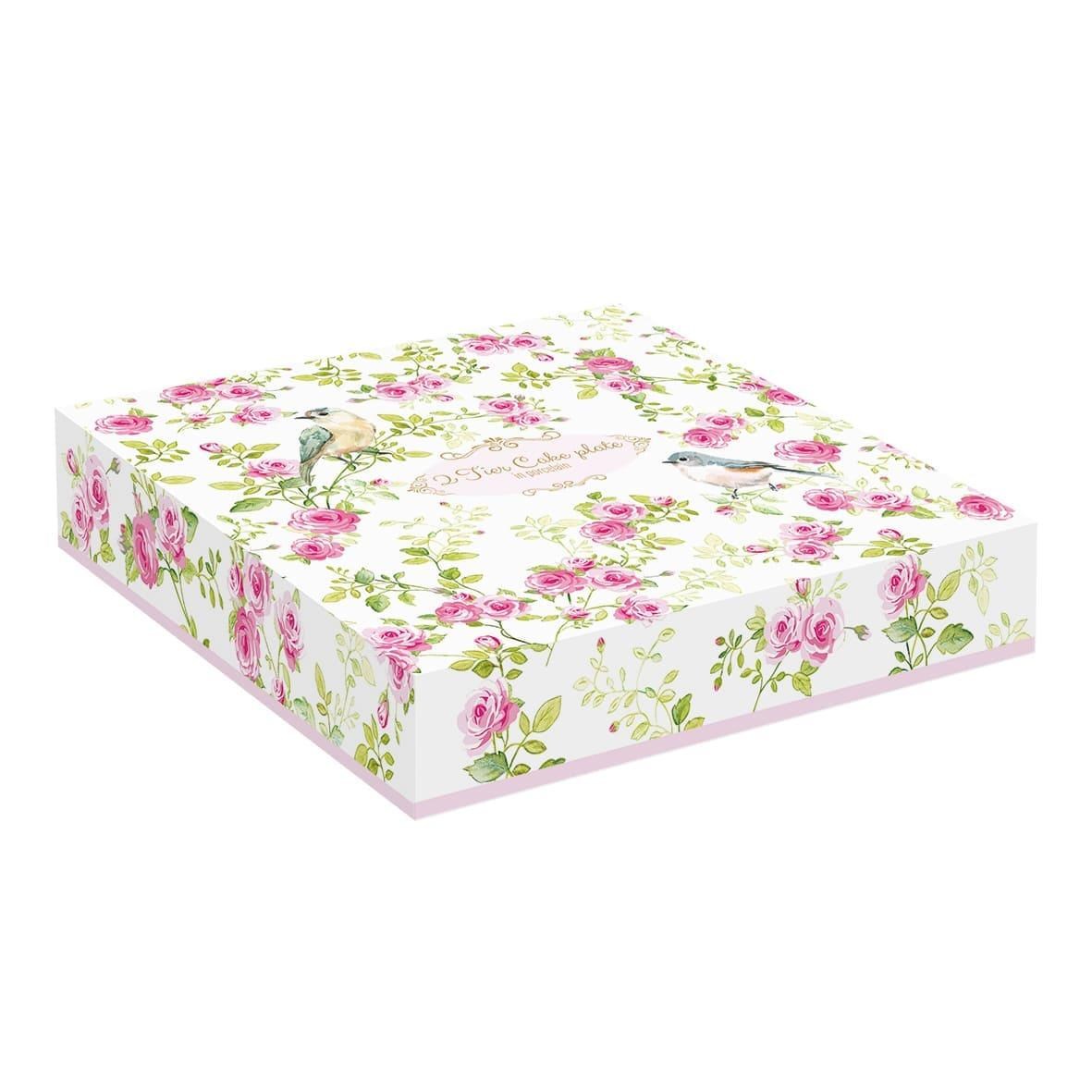 Easy Life Spring Time Porselen 2 Katlı Pasta Tabağı Ø 16cm / Ø 21cm