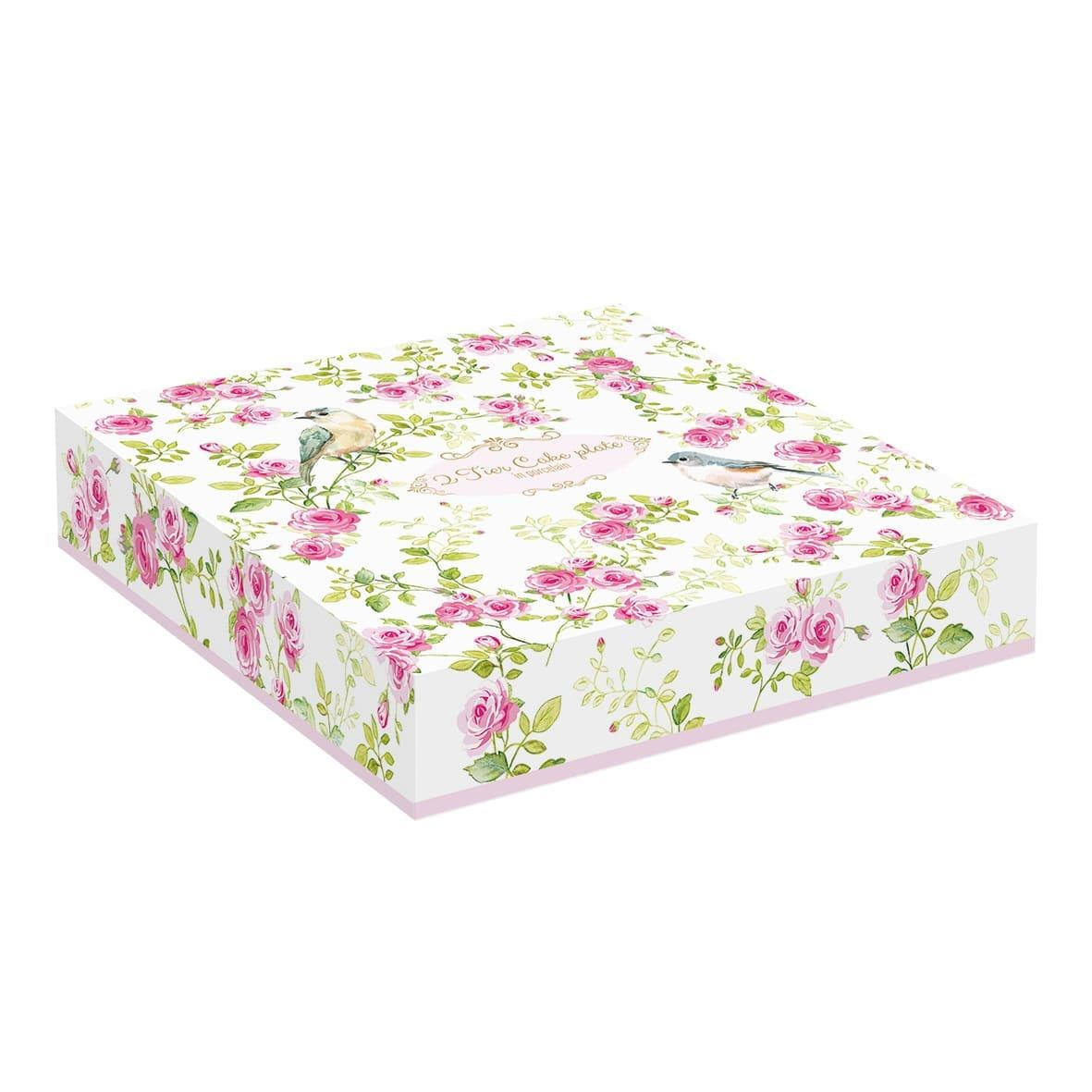 Easy Life Spring Time Porselen 2 Katlı Pasta Tabağı Ø 16cm / Ø 21cm