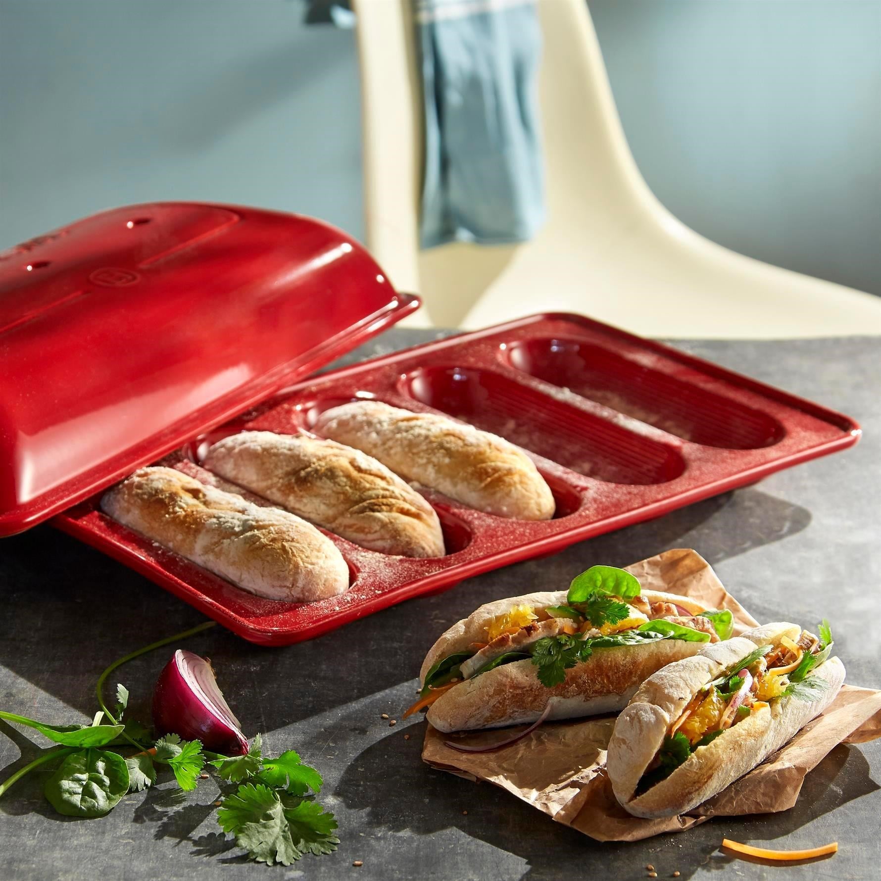 Eh Firin/Ekmek Kabi Mini Baget Kirmizi 39*23 Cm - EH345519