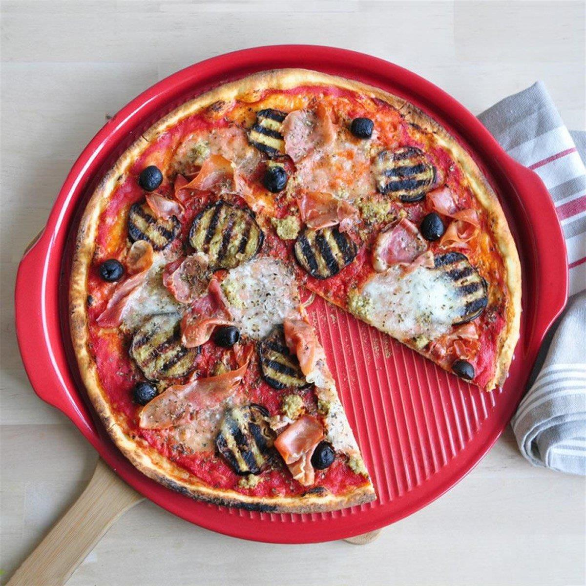 Eh Pizza/Fırın Kabı Yuvarlak  40 Cm Kırmızı/Burgundy -347614 - EH347614