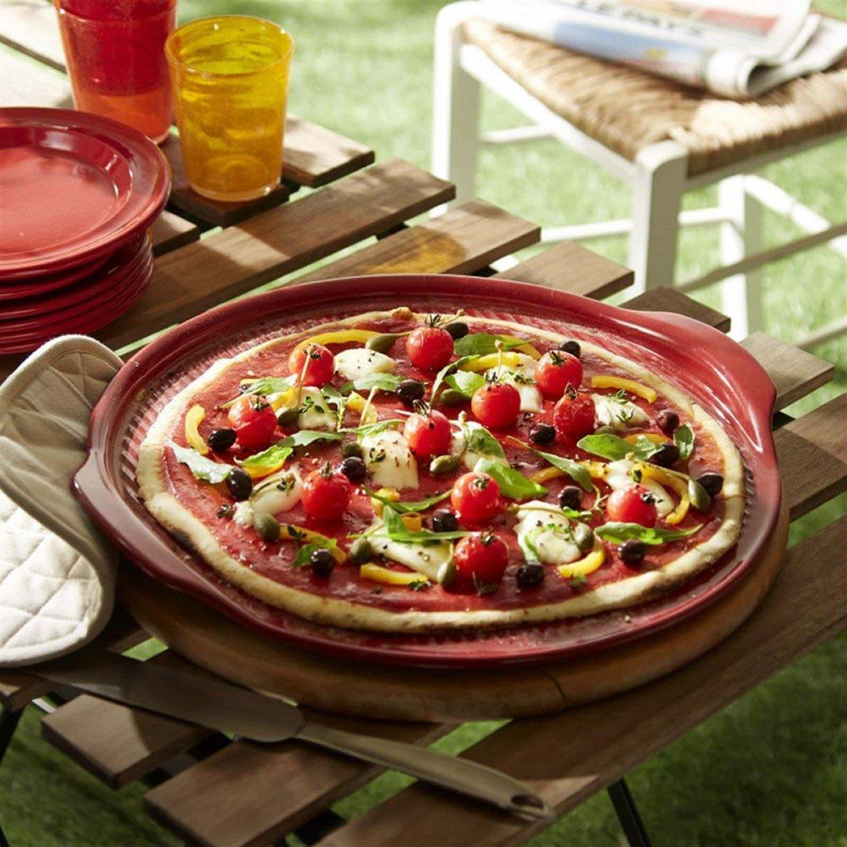 Eh Pizza/Fırın Kabı Yuvarlak  40 Cm Kırmızı/Burgundy -347614 - EH347614