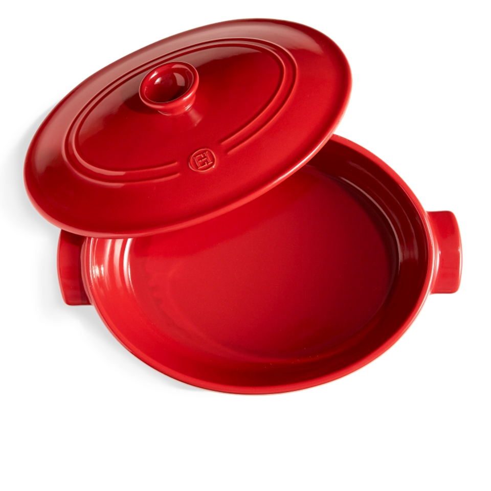 Emile Henry Ateşe Dayanıklı Tencere  Oval 6 Lt Kırmızı Burgundy -344560 - EH344560