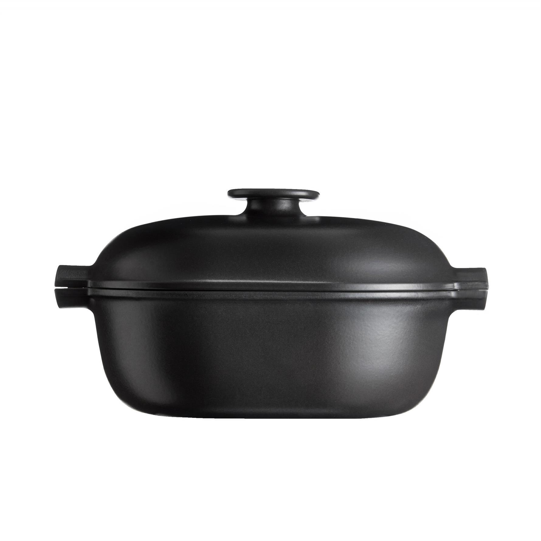 Emile Henry Delight Induksiyon Uyumlu Oval Tencere Siyah 4,5L  36*24 Cm - EH776645
