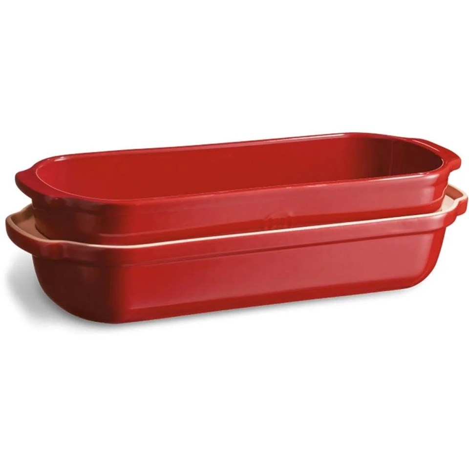 Emile Henry Ekmek Fırın Kabı Dikdörtgen 39 X 16 Cm Kırmızı Burgundy -345503