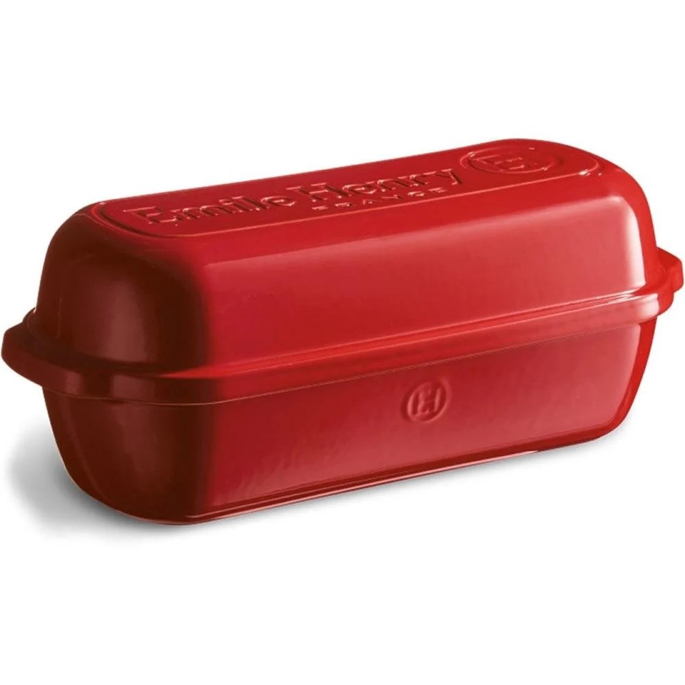 Emile Henry Ekmek Fırın Kabı Dikdörtgen 39 X 16 Cm Kırmızı Burgundy -345503