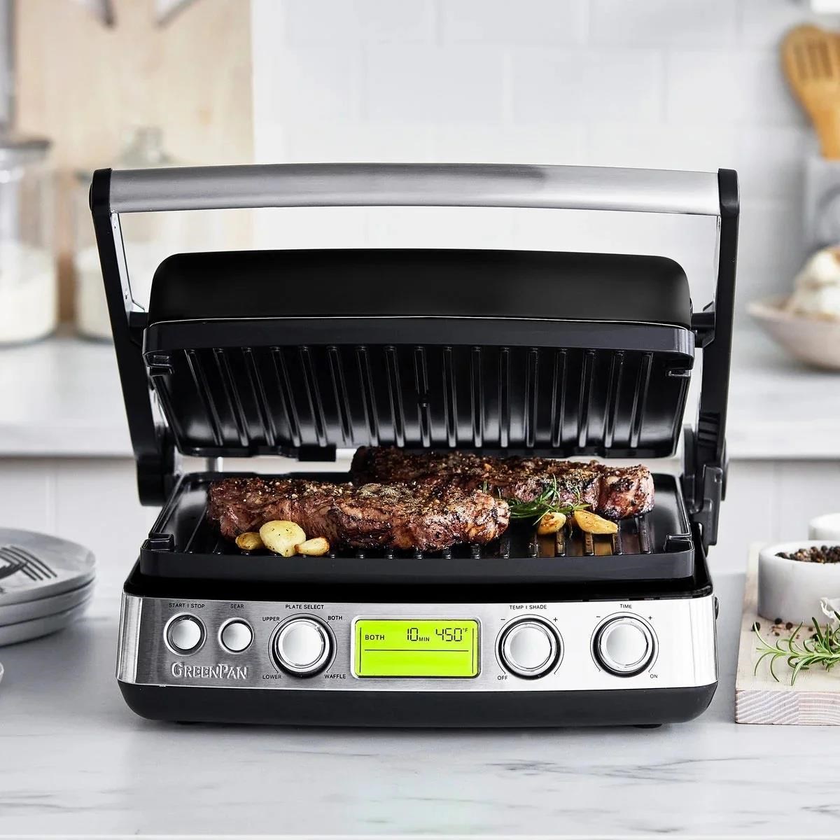 GreenPan Elite Grill Tost Makinesi Siyah 7’si 1 Arada  2200W Black
