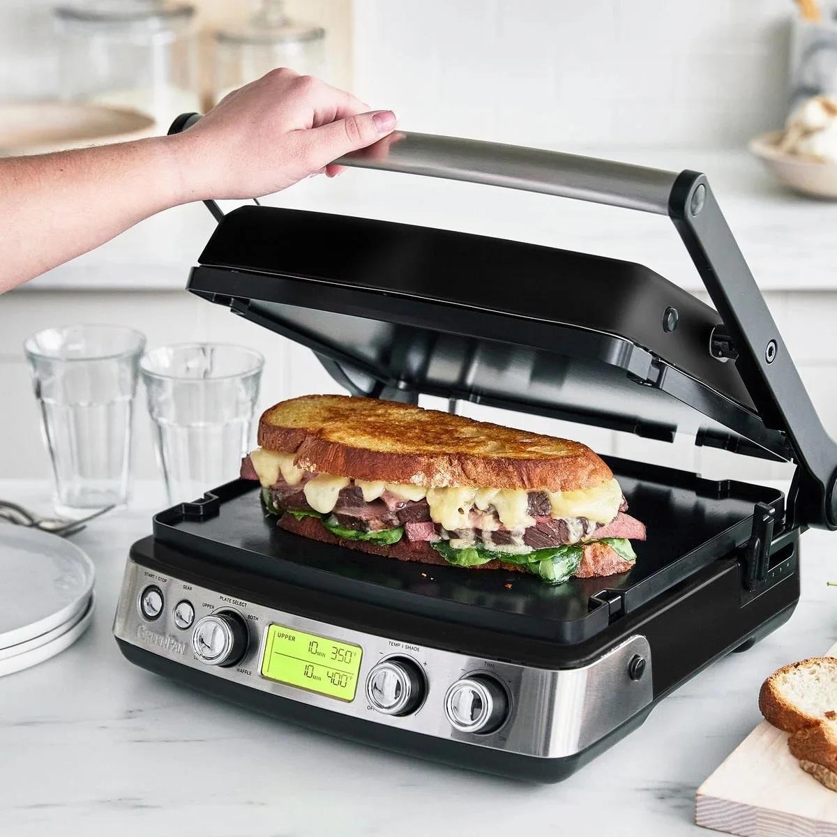 GreenPan Elite Grill Tost Makinesi Siyah 7’si 1 Arada  2200W Black