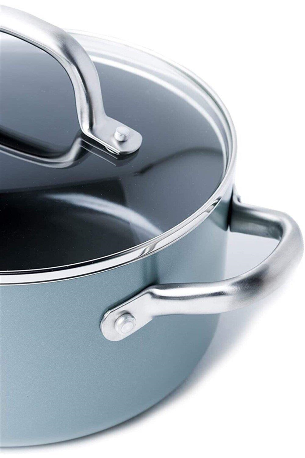 Greenpan Mayflower 13 Prç Tencere Set ''18+20+24Cm Derin Tenc+28 Tava+16Cm Sos Tava+Süzgeç+4 Adet Gadget'' - CC001596-001