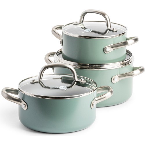 GREENPAN MAYFLOWER 6 PRÇ TENCERE SETİ  16CM+18CM+20CM