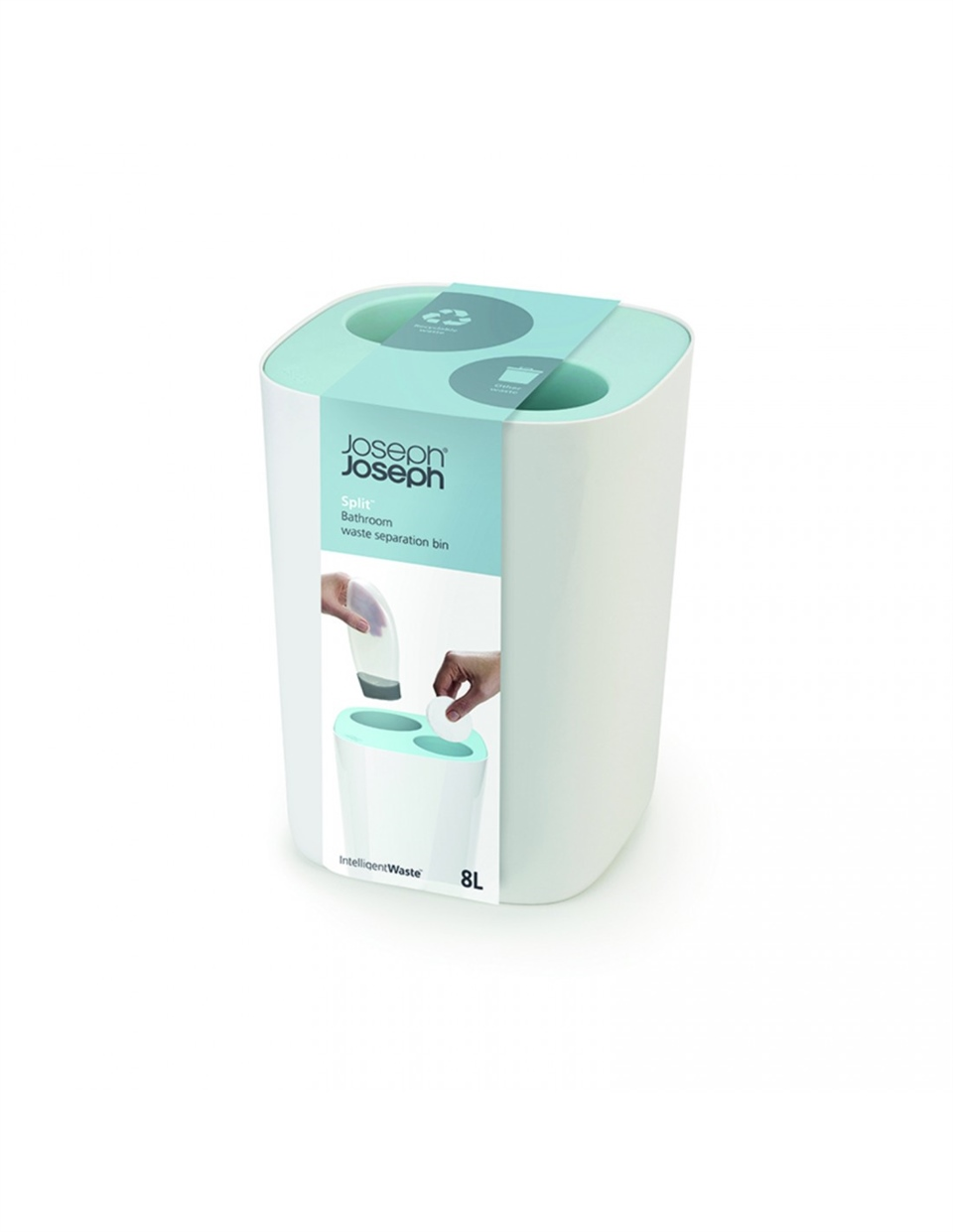 Joseph&Joseph Joseph Joseph Split Çöp Ve Geri Dönüşüm Kutusu 8 Litre Gri 70505