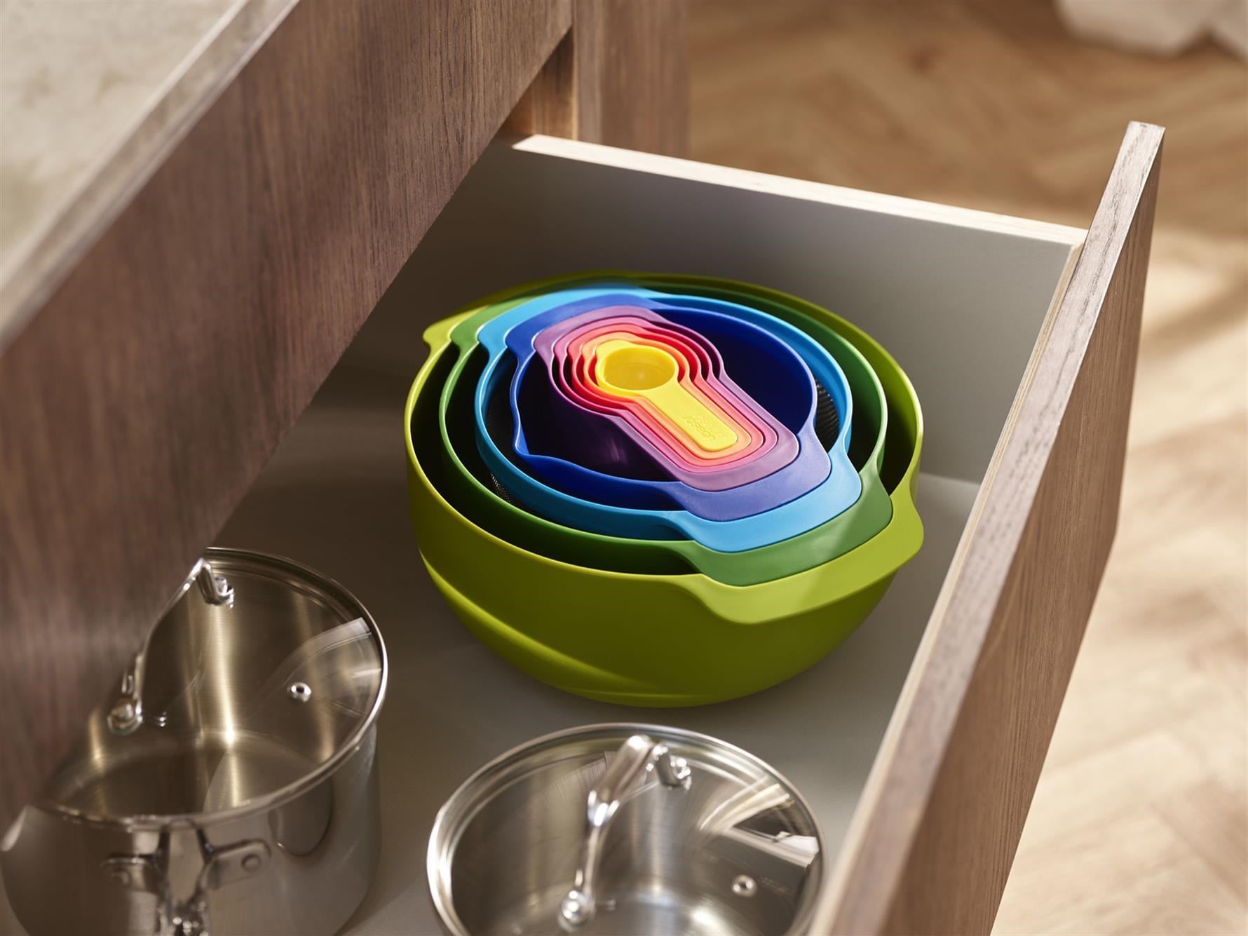 Joseph&Joseph Nest 9 Plus Karıştırma Kase Seti - Çok Renkli