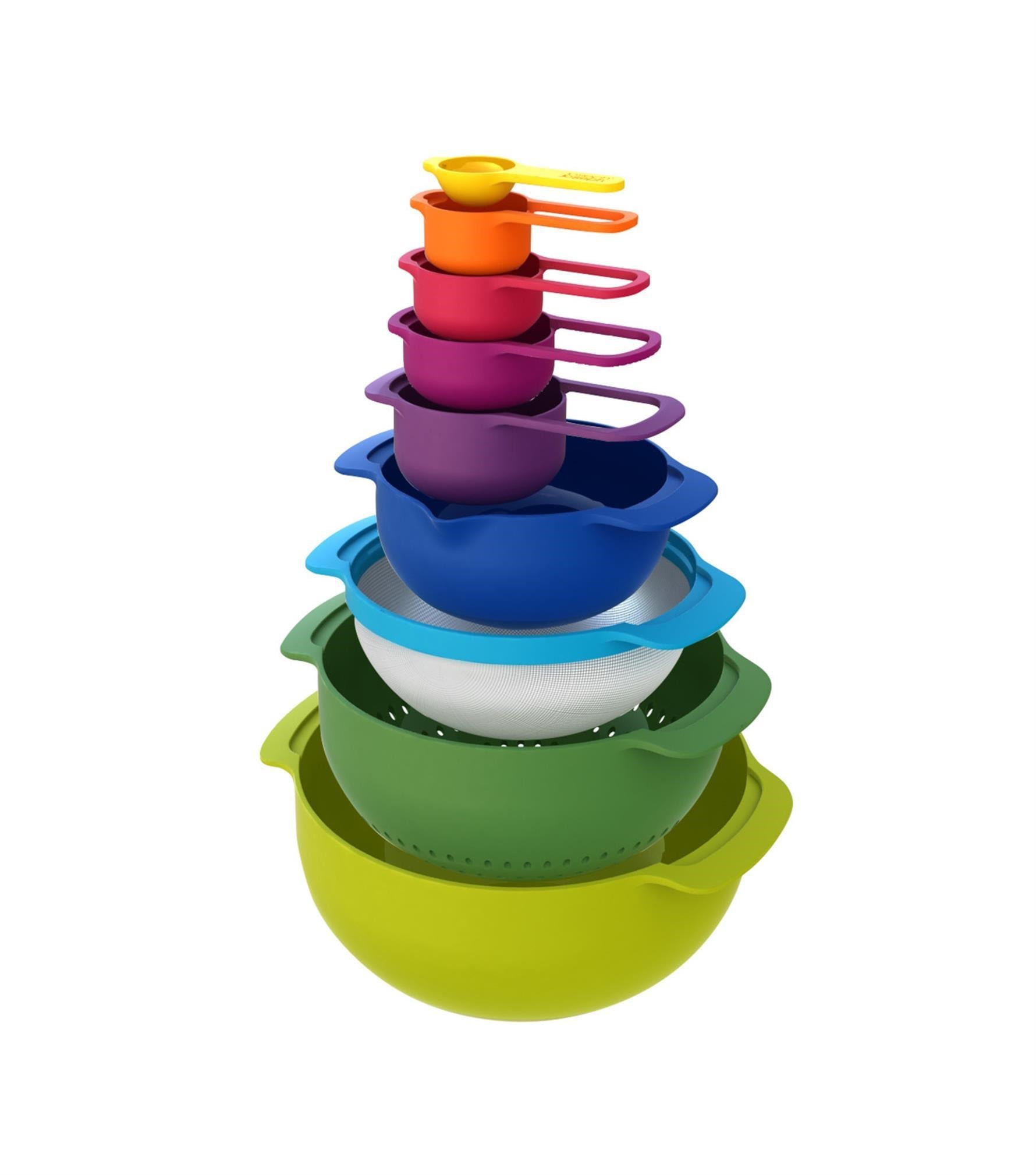 Joseph&Joseph Nest 9 Plus Karıştırma Kase Seti - Çok Renkli