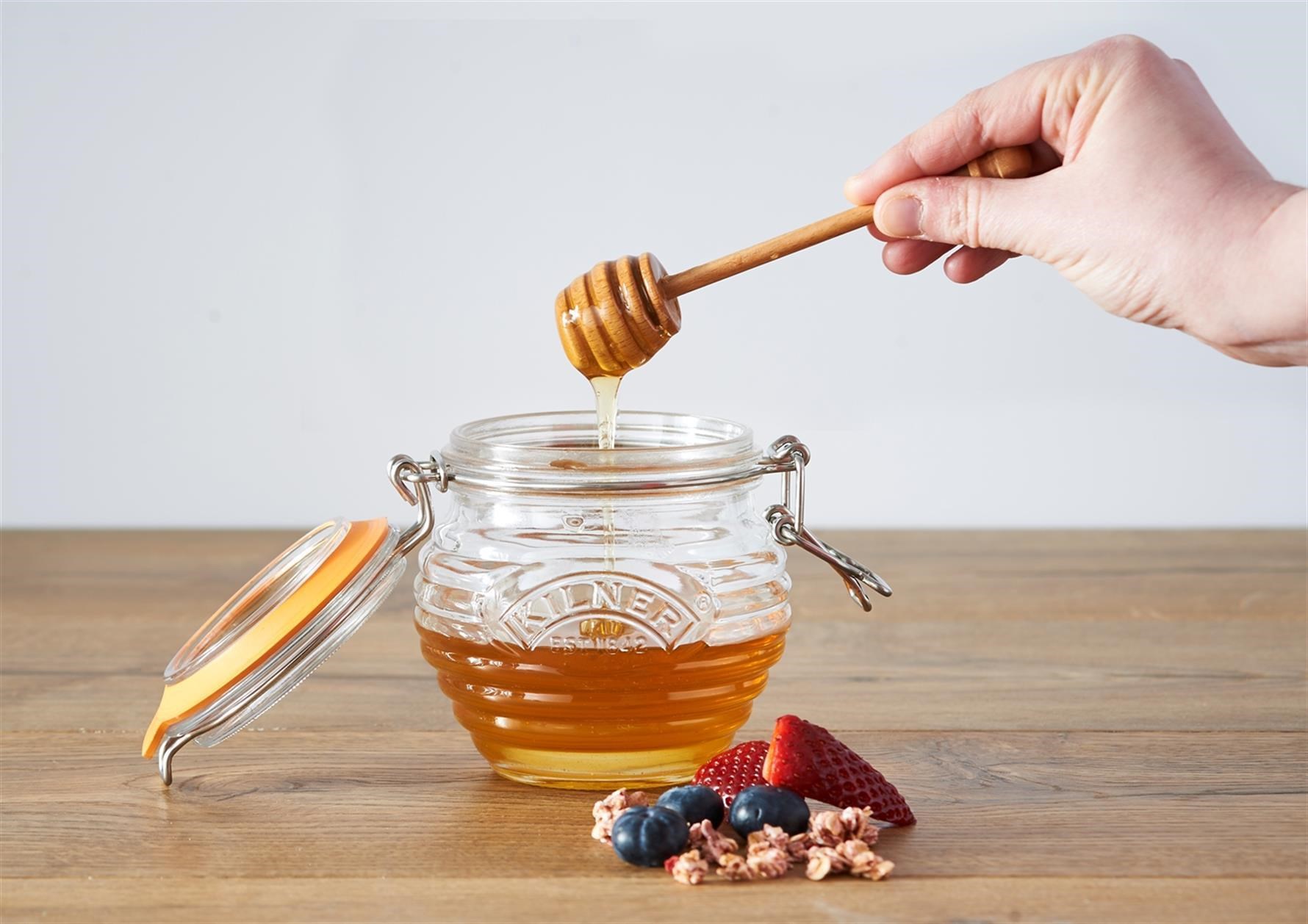 Kilner Ahşap Kepçeli Bal Kavanozu 400 ml - K0025.887