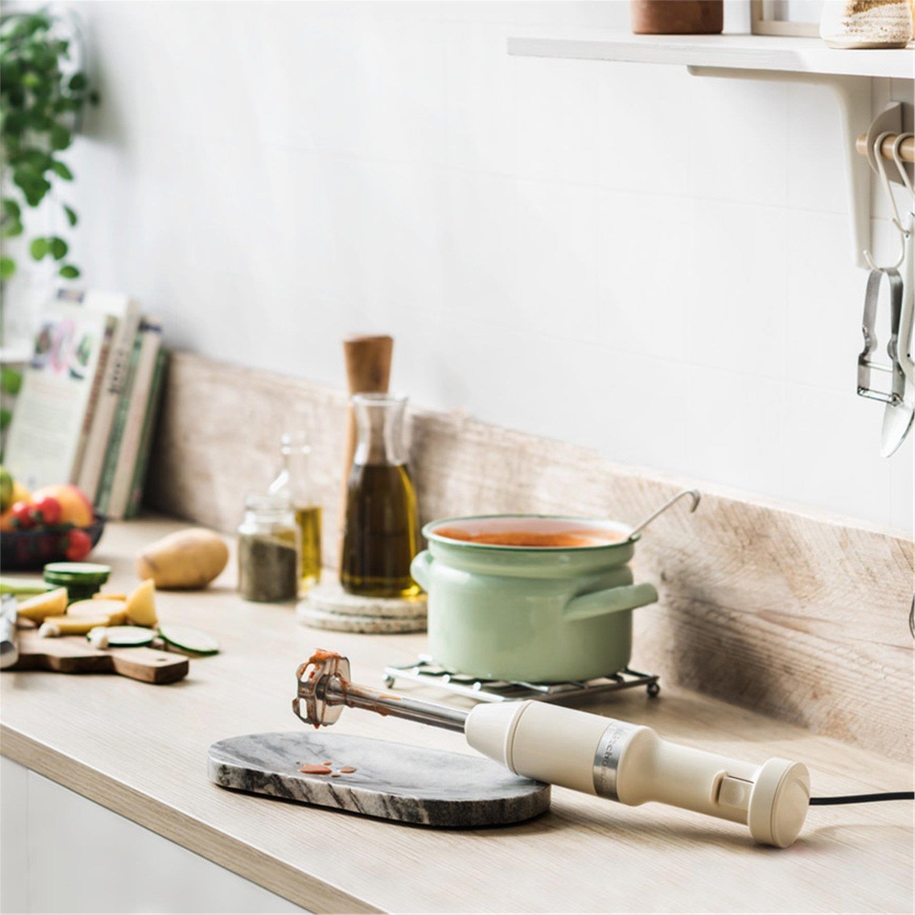 Kitchenaid Aksesuarlı El Blenderi 5KHBV83EAC -Almond Cream