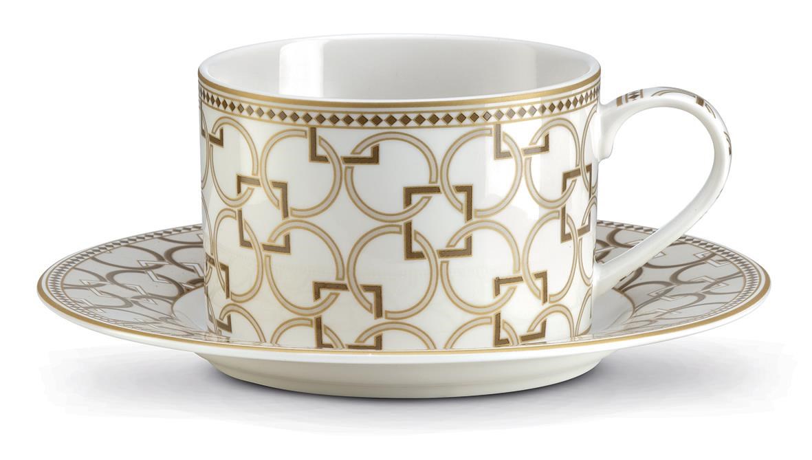 Pozzi Milano Deco Porselen Çay Fincanı 220 ml & Tabağı - PM0124 DECO