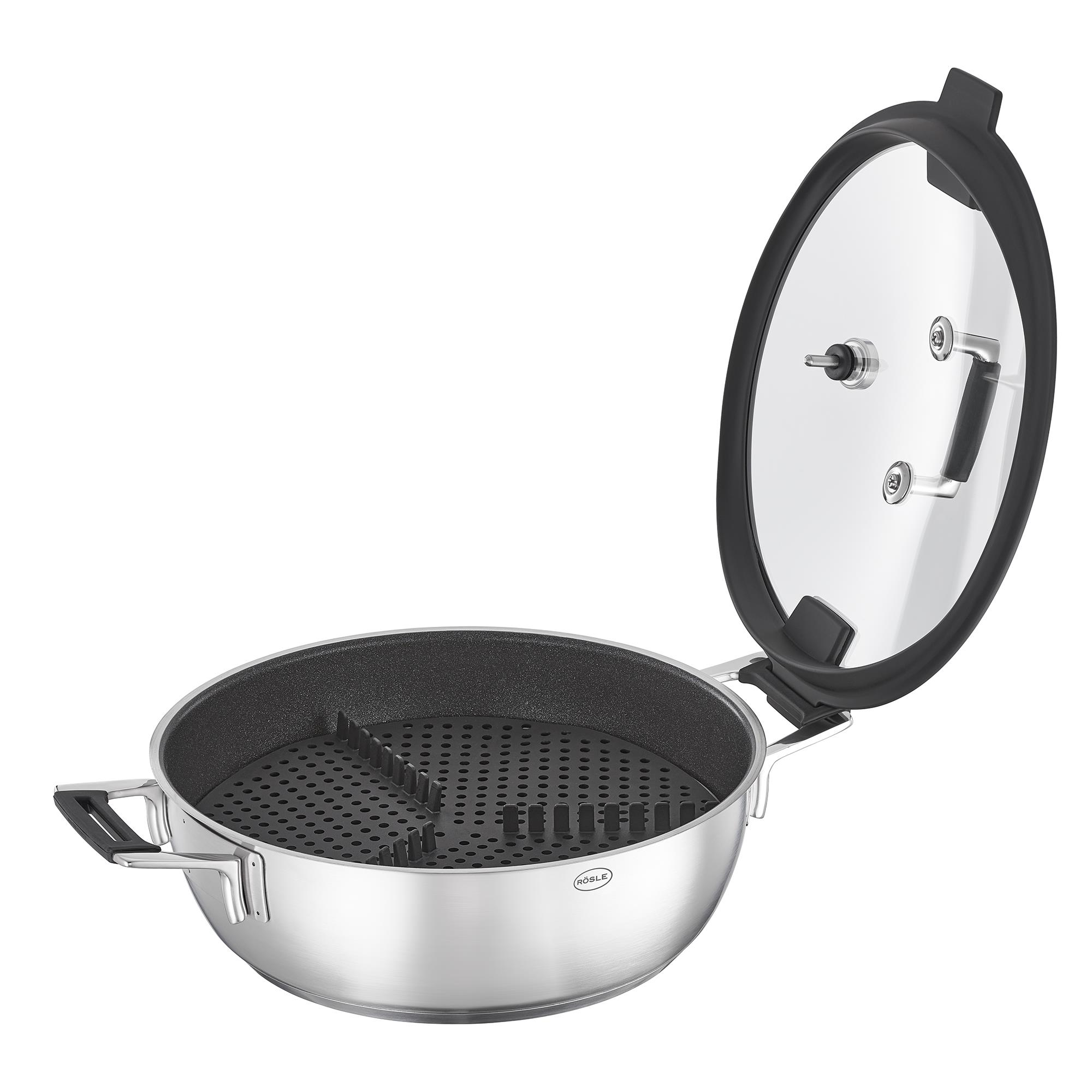RÖSLE Silence Pro Aroma Buharlı Pişirme Tenceresi Pro Resist 28 cm