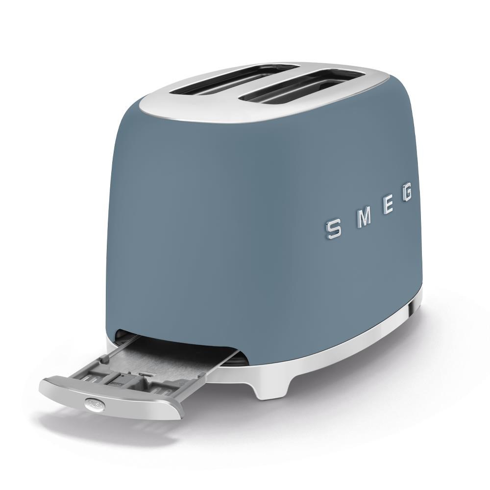 Smeg 2X1 Dilim Ekmek Kızartma Mat Storm Blue (Fırtına Mavi) - TSF01SBMEU