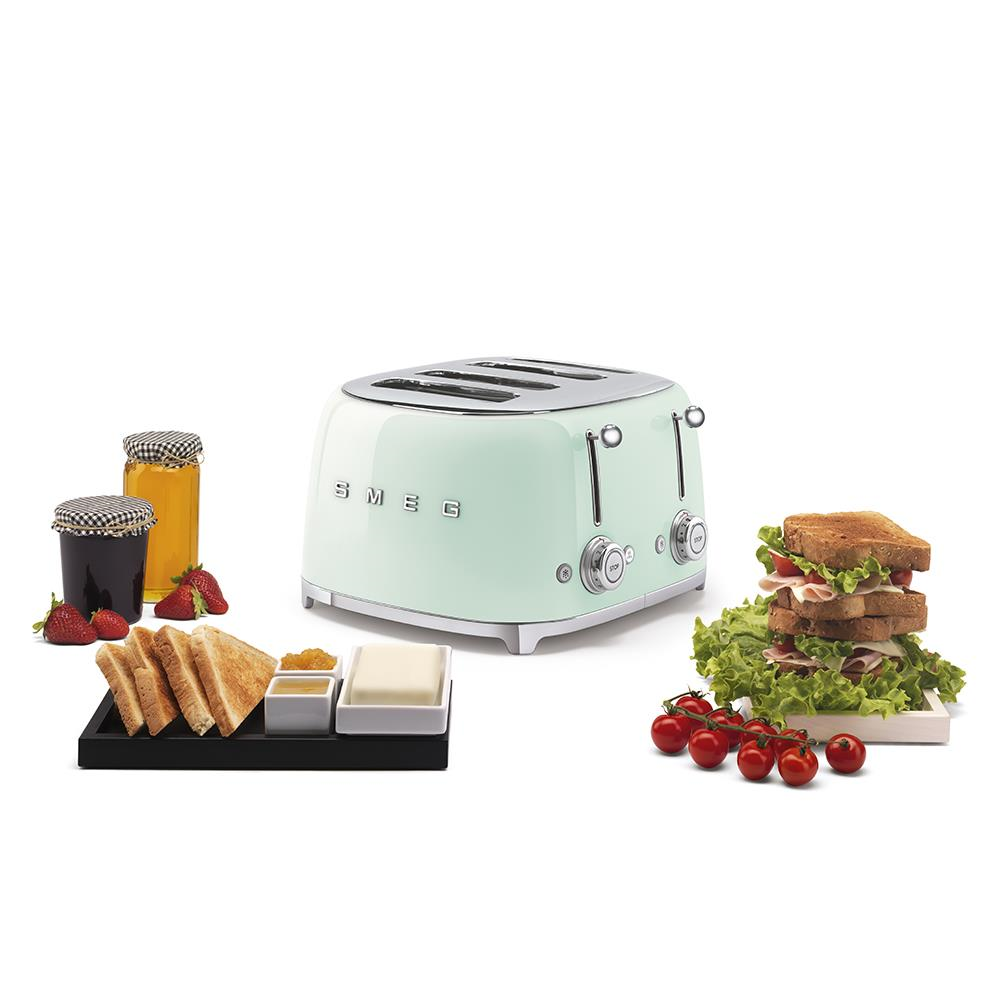 Smeg 4X1 Dilim Ekmek Kızartma Pastel Yeşil -TSF03PGEU