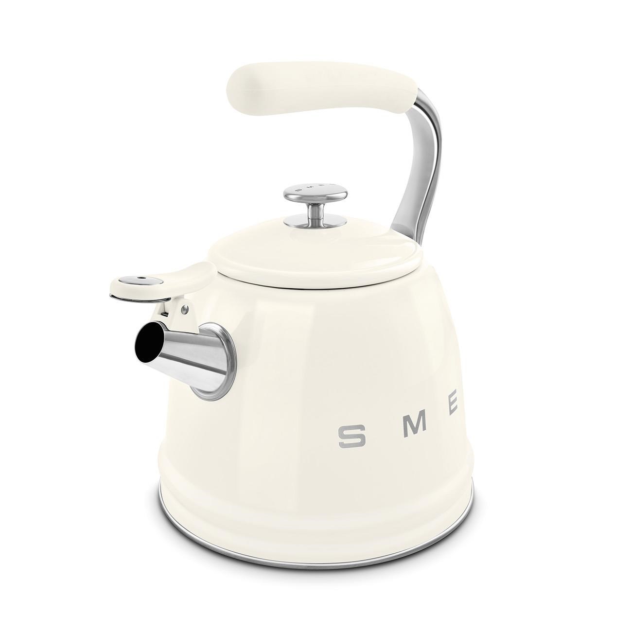 SMEG 50's Style Krem  Set Üstü Islıklı Kettle 2.3 Lt - CKLW2001CR