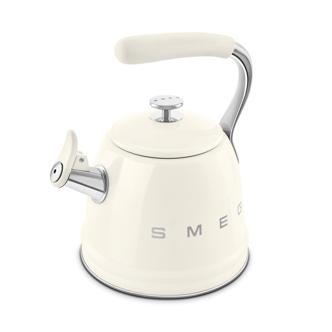 SMEG 50's Style Krem  Set Üstü Islıklı Kettle 2.3 Lt - CKLW2001CR