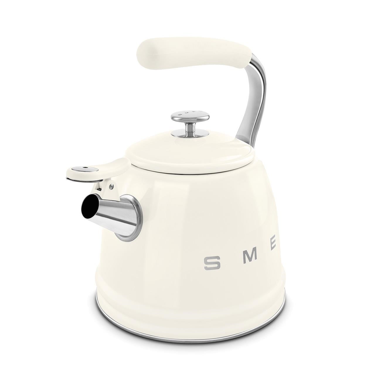 SMEG 50's Style Krem  Set Üstü Islıklı Kettle 2.3 Lt - CKLW2001CR