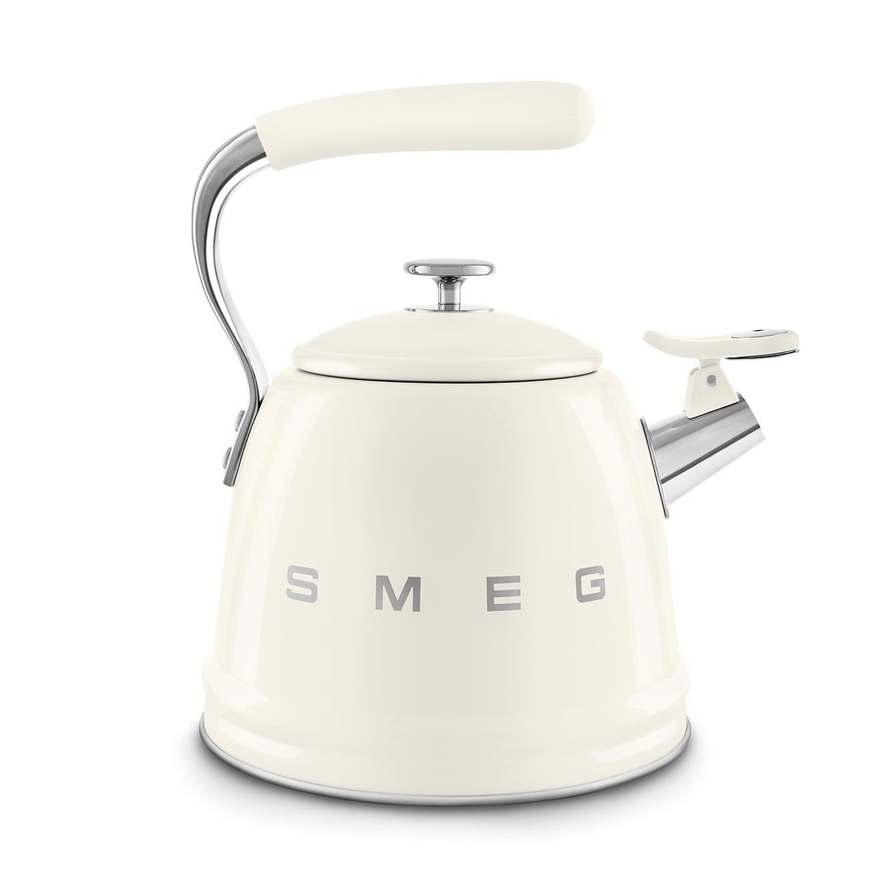 SMEG 50's Style Krem  Set Üstü Islıklı Kettle 2.3 Lt - CKLW2001CR