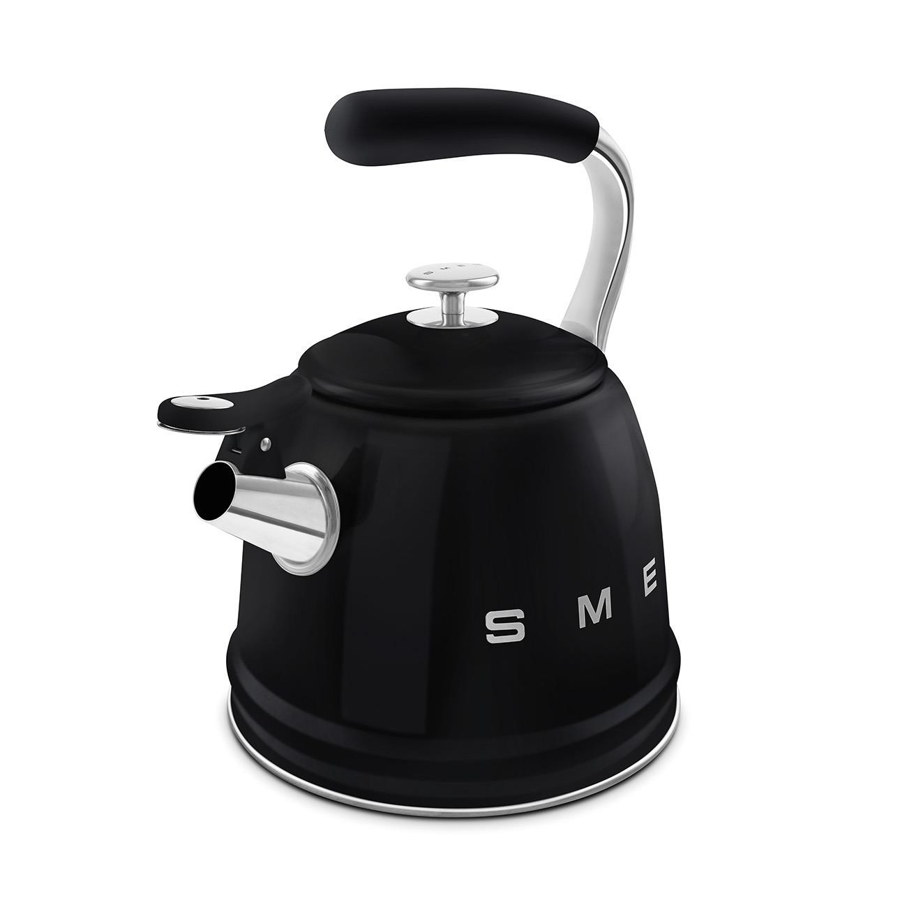 SMEG 50's Style Siyah   Set Üstü Islıklı Kettle 2.3 Lt