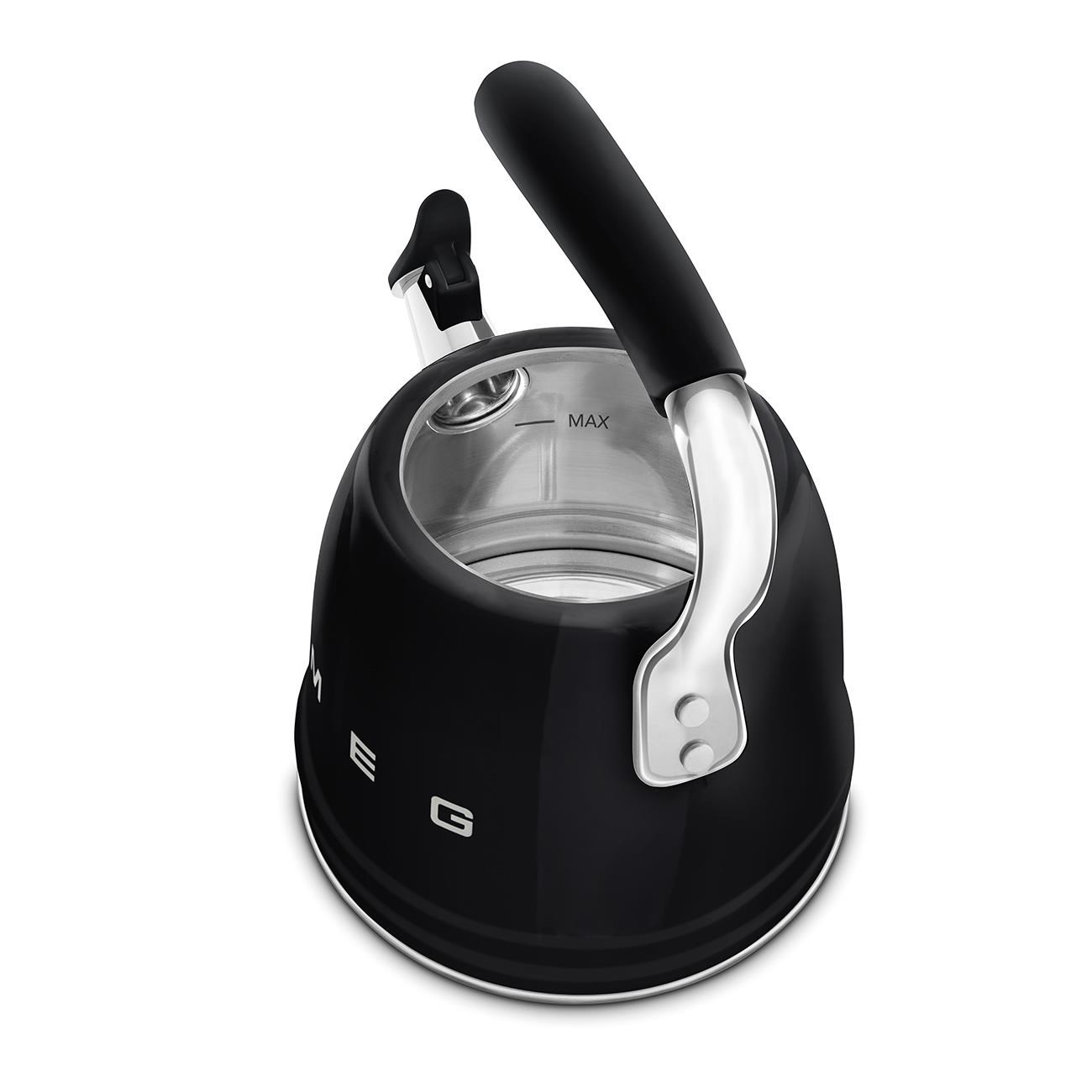 SMEG 50's Style Siyah   Set Üstü Islıklı Kettle 2.3 Lt
