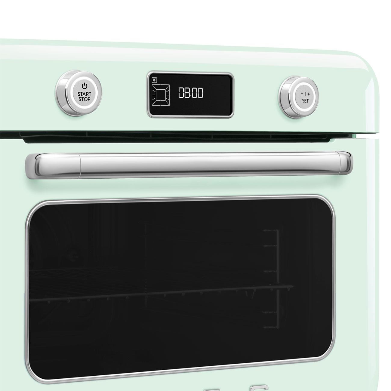 SMEG COF01PGEU RETRO SERİSİ SOLO TEZGAH ÜSTÜ KOMBİ BUHARLI FIRIN PASTEL YEŞİL
