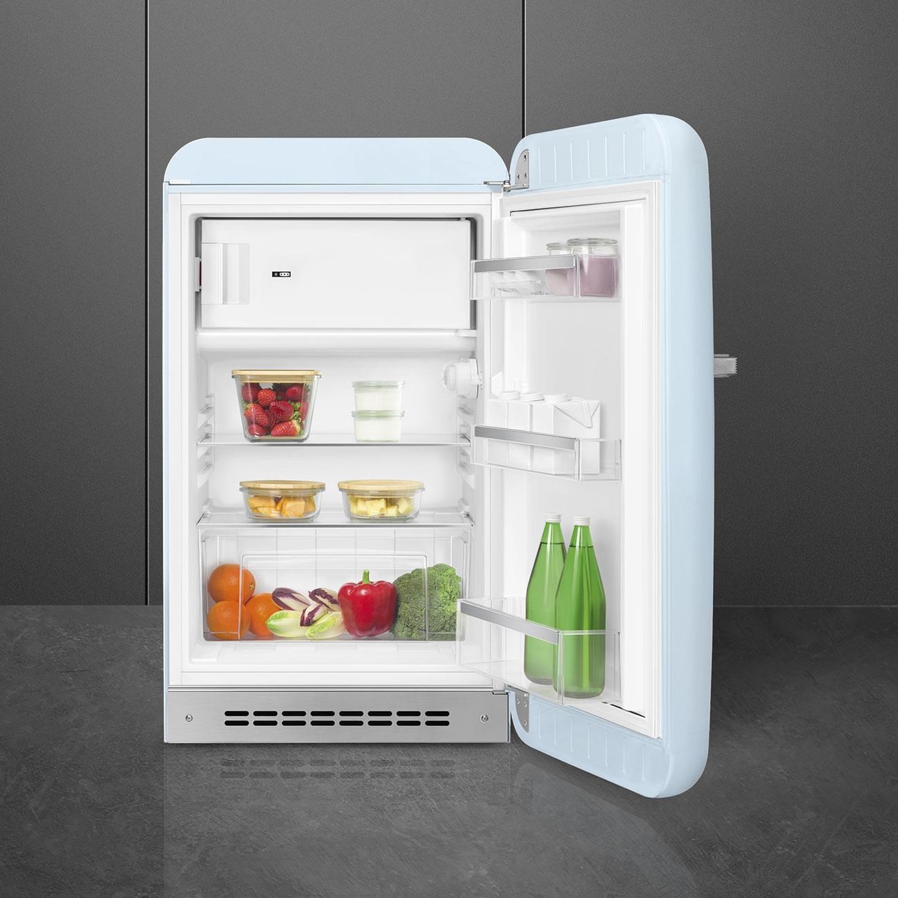 Smeg Fab10 Pastel Mavi Retro Mini Buzdolabı Sağ Menteşe