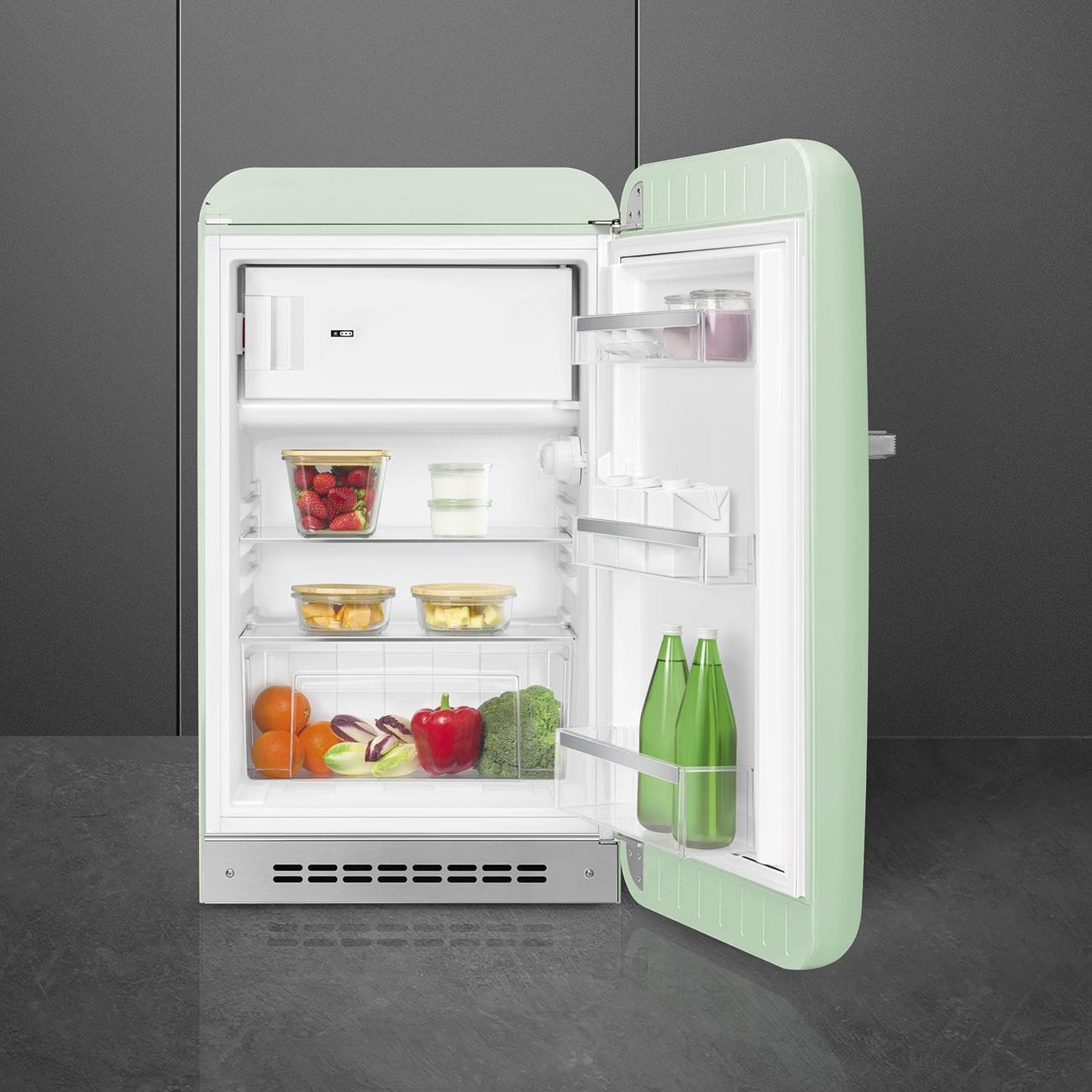Smeg Fab10 Pastel Yeşil Retro Mini Buzdolabı Sağ Menteşe