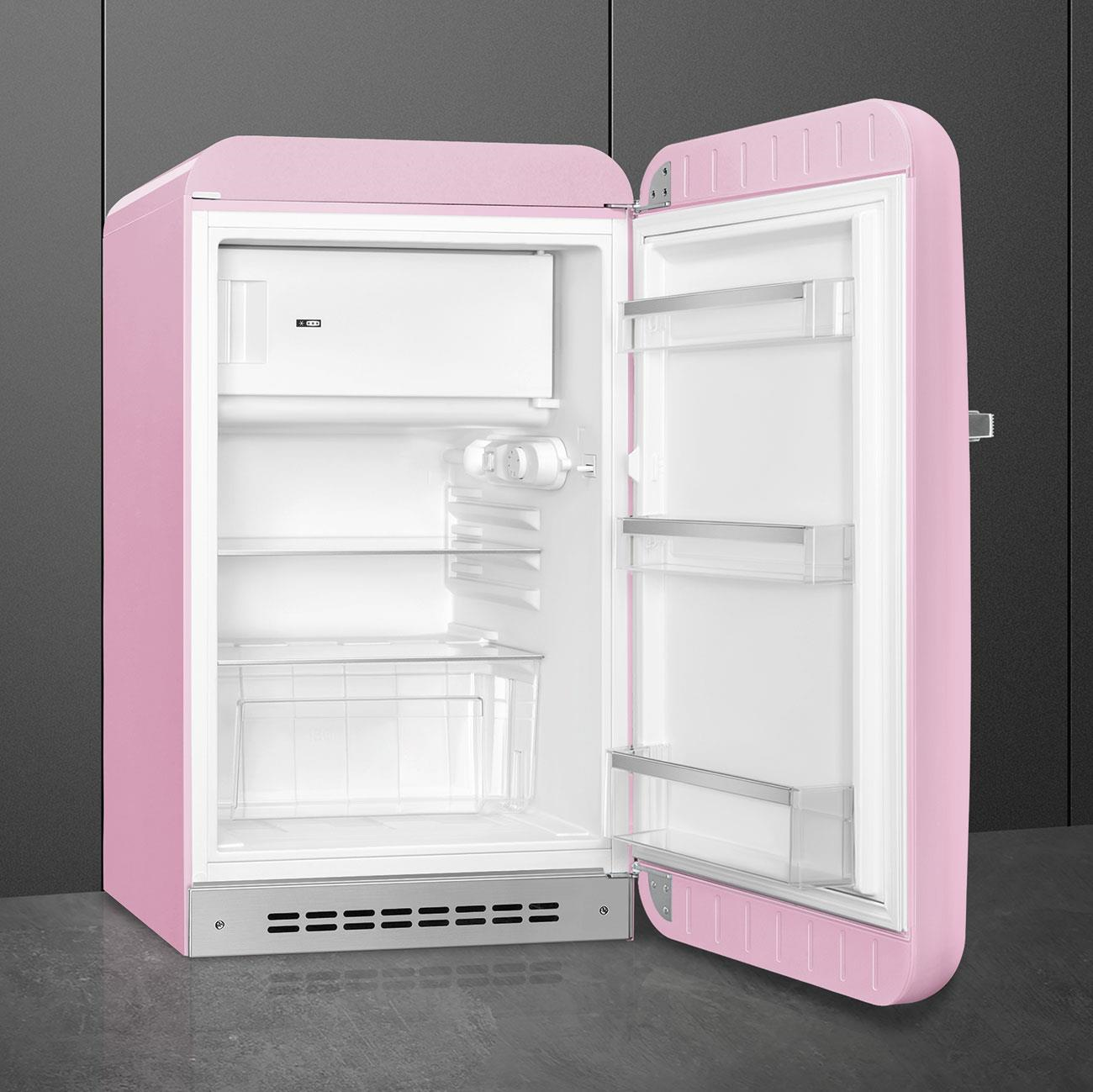 Smeg Fab10 Pembe Retro Mini Buzdolabı  Sağ Menteşe