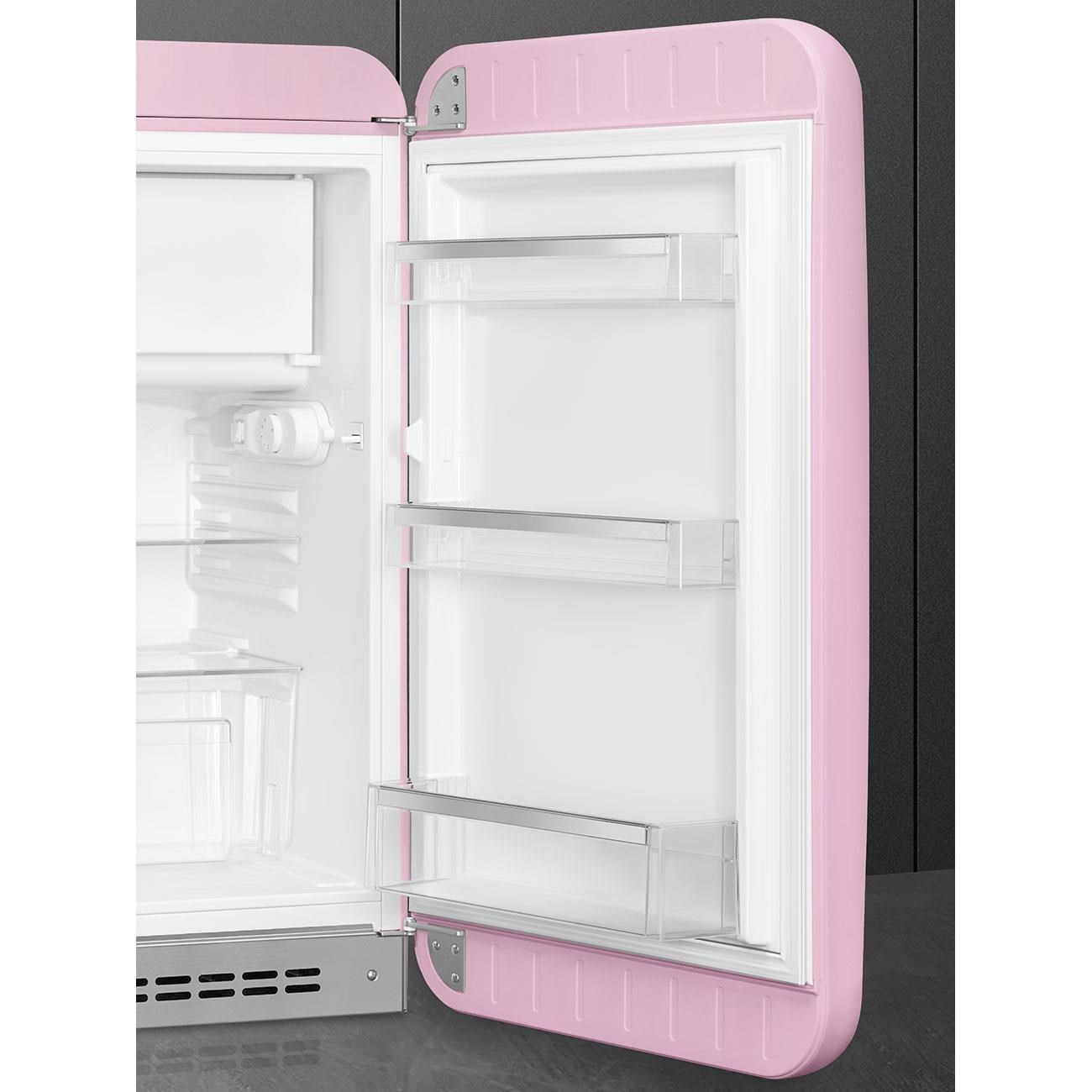 Smeg Fab10 Pembe Retro Mini Buzdolabı  Sağ Menteşe
