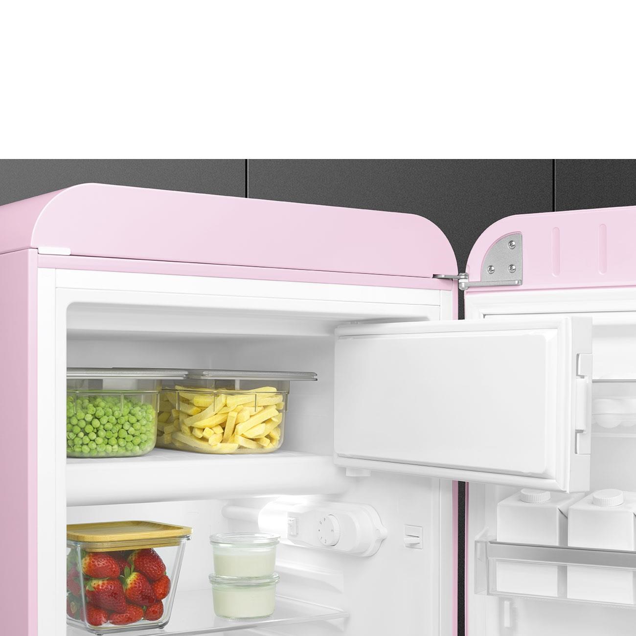 Smeg Fab10 Pembe Retro Mini Buzdolabı  Sağ Menteşe