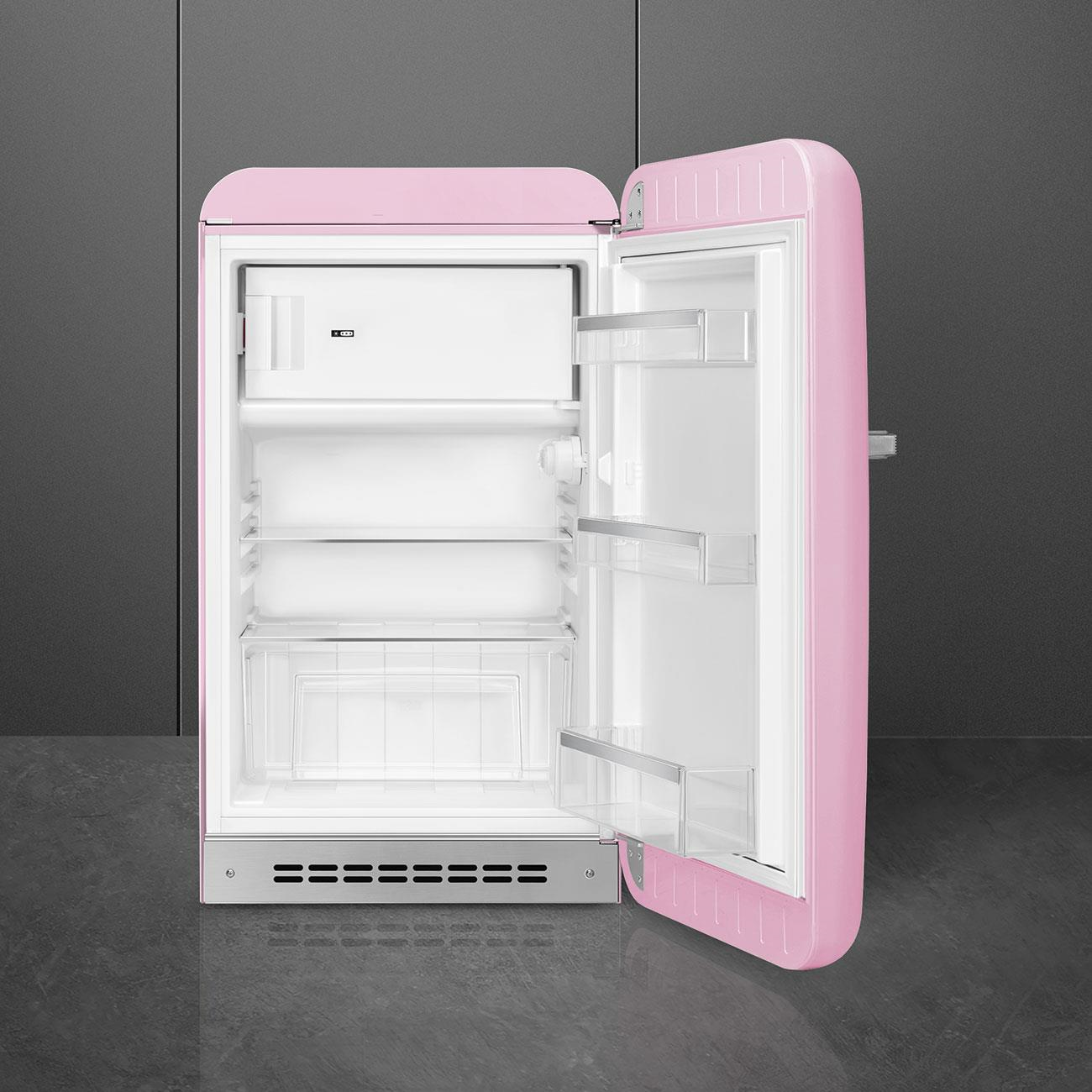 Smeg Fab10 Pembe Retro Mini Buzdolabı  Sağ Menteşe