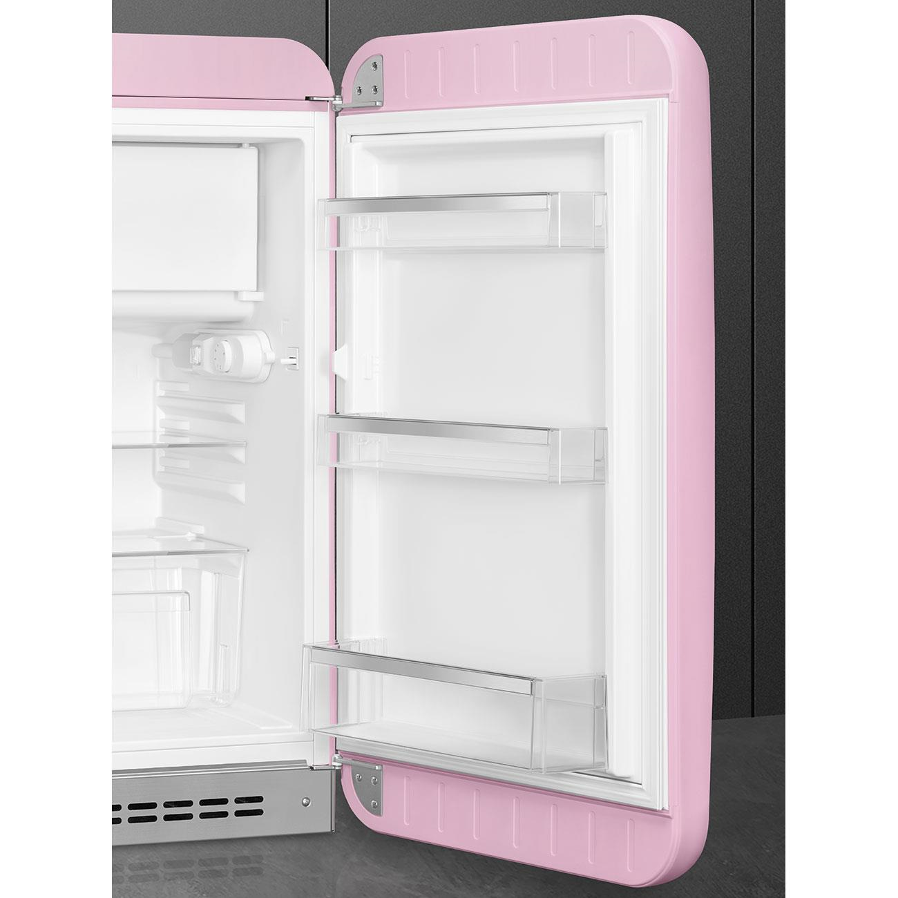 Smeg Fab10 Pembe Retro Mini Buzdolabı  Sağ Menteşe