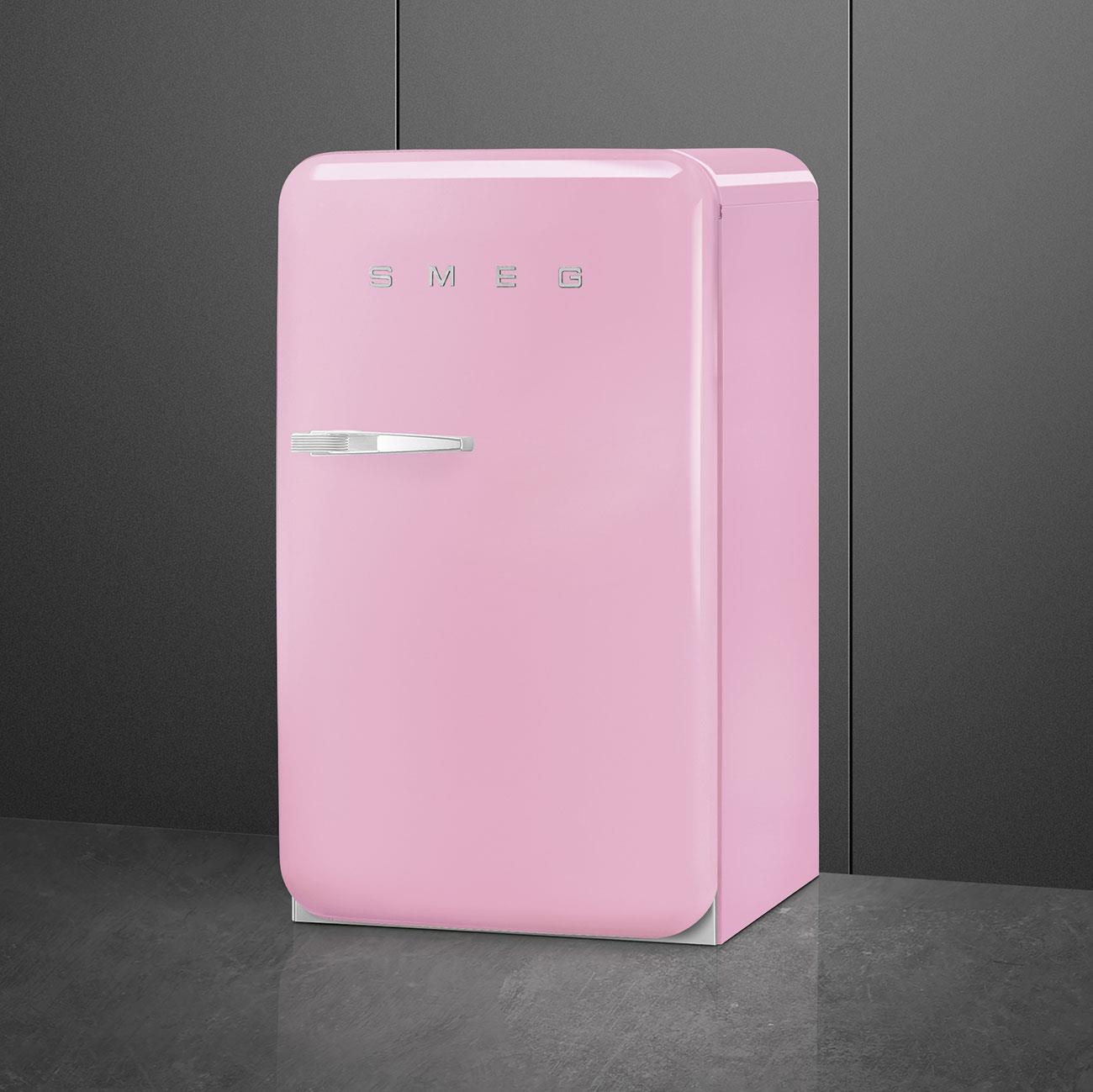 Smeg Fab10 Pembe Retro Mini Buzdolabı  Sağ Menteşe