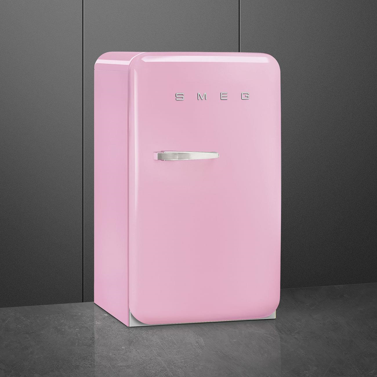 Smeg Fab10 Pembe Retro Mini Buzdolabı  Sağ Menteşe