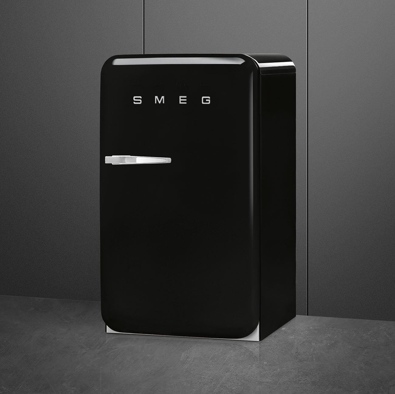 Smeg Fab10 Siyah Retro Mini Buzdolabı Sağ Menteşe